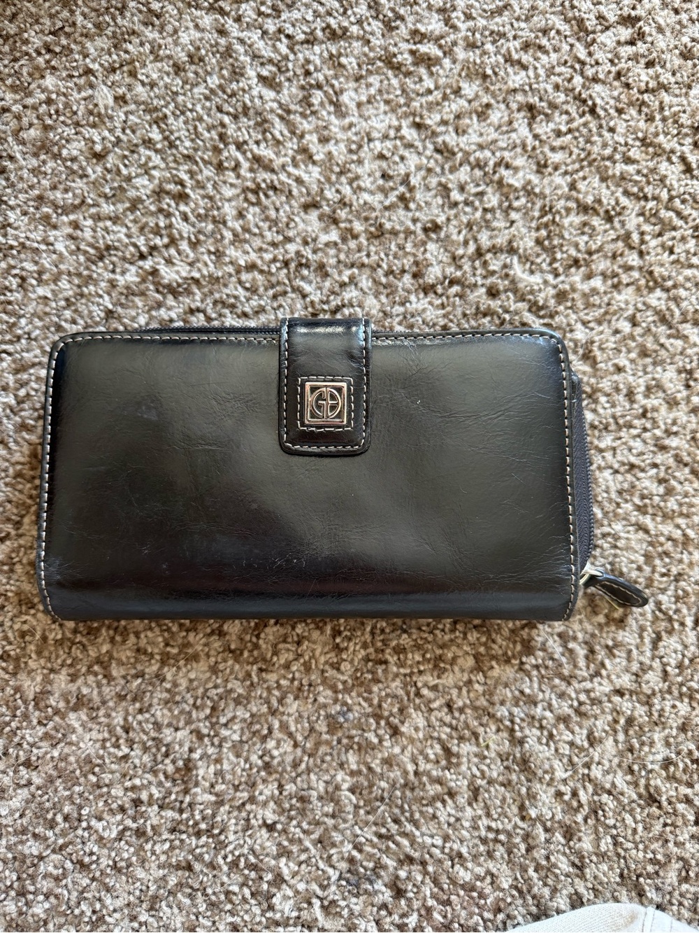 Giani Bernini Black Women's Leather Zip-Around Wallet